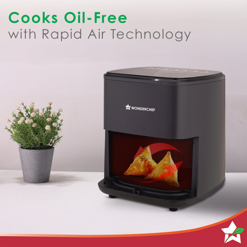 Evita Air Fryer + Nutri-cup Zip Portable Blender | Festive Gift | 5L Air Fryer Capacity to Bake, Grill, Roast, Fry with 7 Pre-set Functions | Portable Blender with Ready-to-sip Lid - Image 4