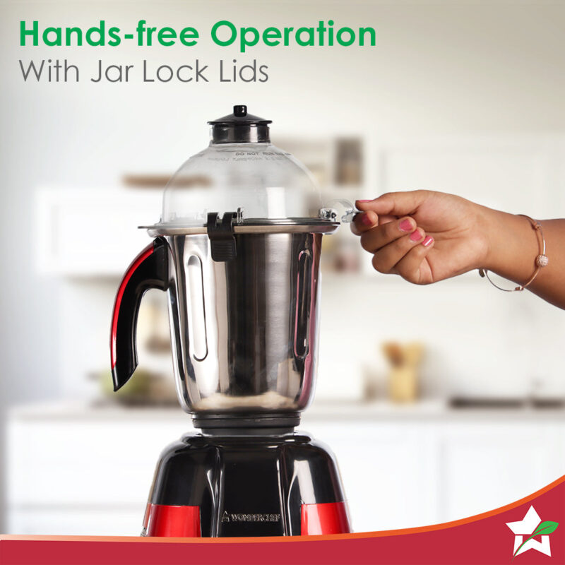 Platinum Food Processor-Mixer-Grinder | 750W Copper Motor | Blades for Slicing, Shredding, Kneading, Juliennes, French-Fries | 4 Jars for Dry/Wet Grinding, Blending | 5 Yr Warranty on Motor - Image 3