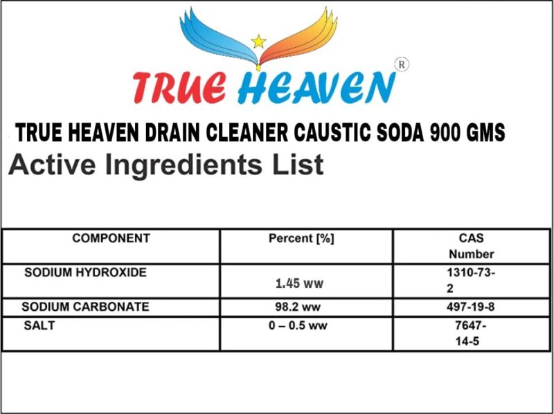 (TRUE HEAVEN) Drain Cleaner, Chimney cleaner, Soap Making caustic Soda, Iron cleaner 900gms - Image 2