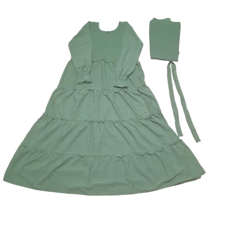 5 Chun Pista Green Burqa For women & Girls - Image 4