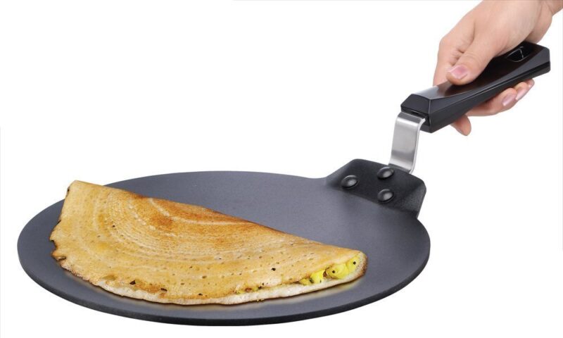Hawkins Futura Nonstick Dosa Tava, Diameter 33 cm, Thickness 4.88 mm, Black (NDT33) - Image 2
