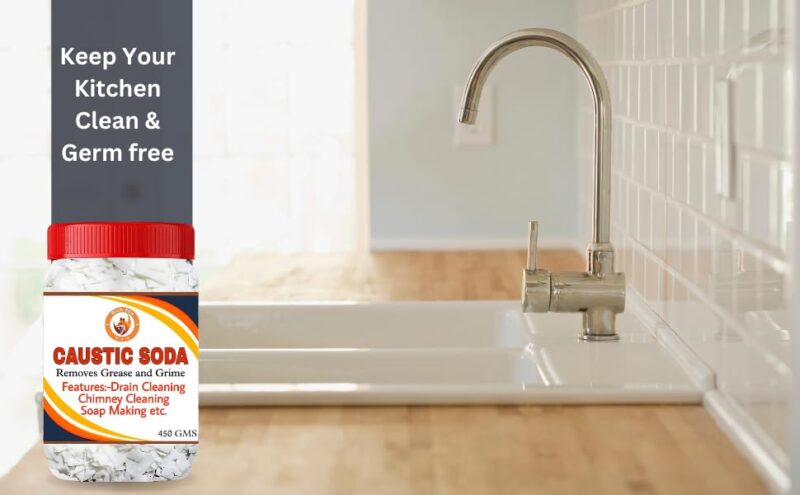 RICH FOX® Caustic Soda for Soap Making, Drain Cleaning, Chimney Cleaning– Fast-Acting Formula to Clear Blockages Instantly – Best Chimney & Drain Cleaner Flakes and Soap Making Flakes- 450 Grams - Image 4