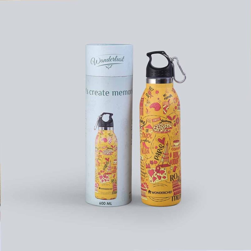 Wanderlust, 600ml, Double Wall Stainless Steel, Vacuum Insulated, Hot And Cold Flask, Your story - Image 3