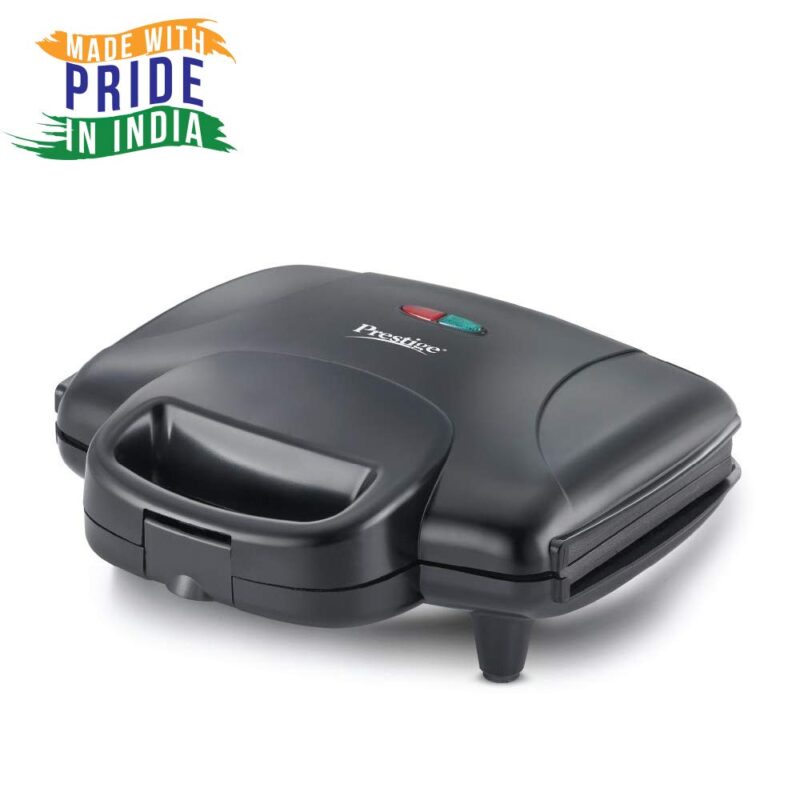 Prestige PGMFD 01 800W Sandwich Maker (Black) & Prestige Hard Anodised Aluminium Plus Cookware Induction Base Roti Tawa, 22.5cm, Black - Image 6