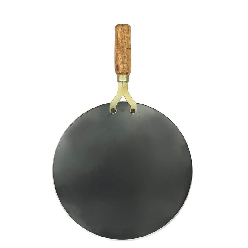 Nutlase Iron Tawa for Roti, Chapati, and Dosa - Manually Hammered Cast Iron Tawa with Smooth Handle, Durable and Versatile Iron Roti Tawa, Ideal Tava for Cooking Roti, Chapati, Tava (9.1 inch) - Image 4