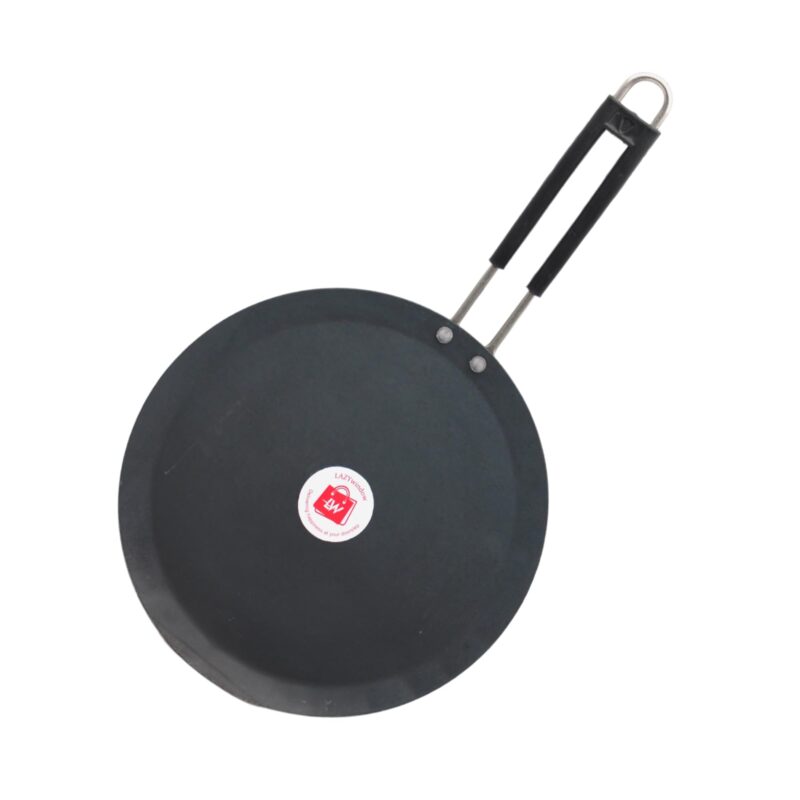 LAZYwindow Induction Base Flat Iron Tawa with Insulated Handle - Image 2