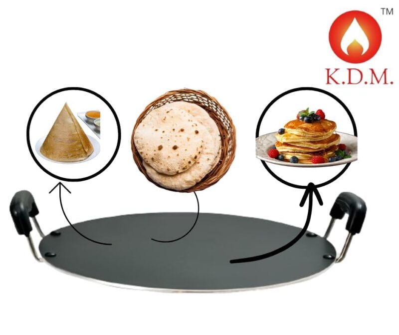 Irondeep Dosa, Pancake All Type Chilla Maker Machine And KDM Natural Iron + Tawa Gas Compatible Dosa Roti Chapati Pathiri Round Tawa (HEAVY TAWA) - Image 2