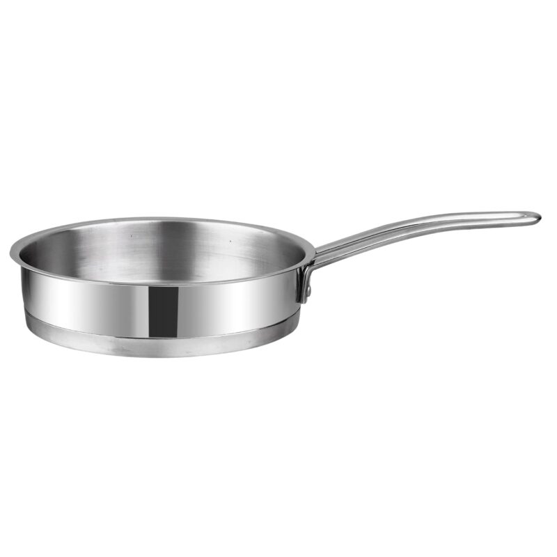 Vinod Cookware Classic Deluxe Stainless Steel Induction Friendly 4 Pcs. Set (16cm Saucepan with Lid, 18cm Sauce Pot with Lid, 20cm Kadai with Lid, 20cm Fry Pan Without Lid) - Image 3