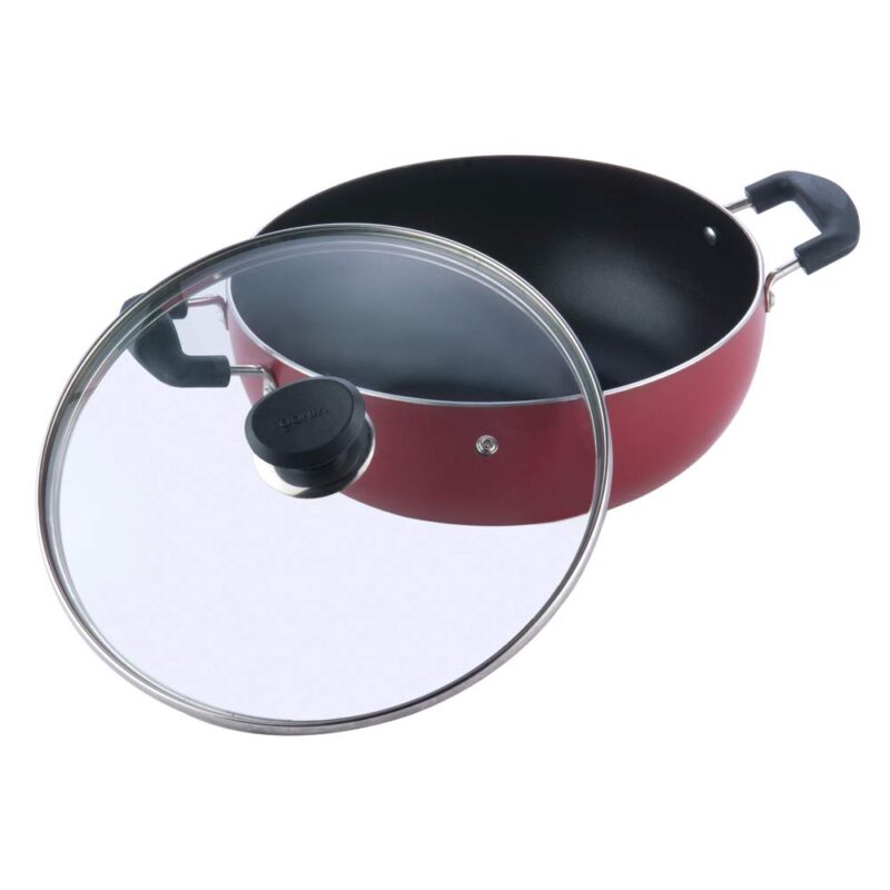 Vinod Cookware Zest Non-Stick Induction Friendly Deep Kadai with Lid, 4.1 Litres - Image 5