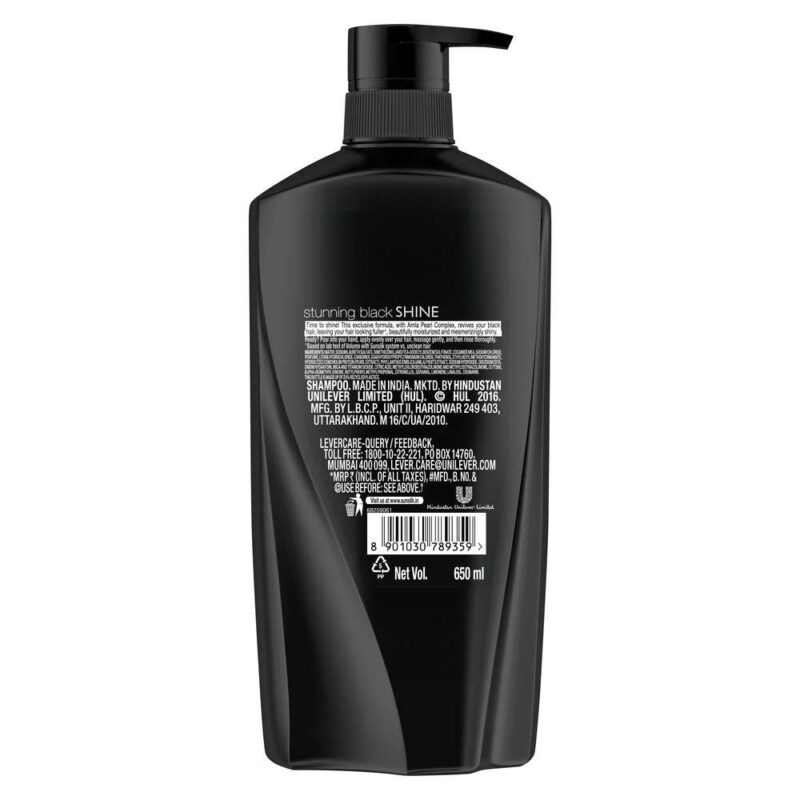 Sunsilk Stunning Black Shine Shampoo, With Amla Pearl Extract, 650 ml - Image 7