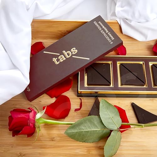 Tabs Dark Chocolate Bars for Couples I Romantic Gift Pack to Ignite Love & Mood | Perfect for Honeymoon, Birthdays & Valentine's Day (Dark Chocolate-Pack of 1)