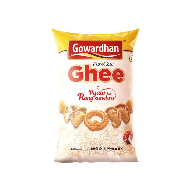 Gowardhan Pure Cow Ghee Pouch 1 Liter