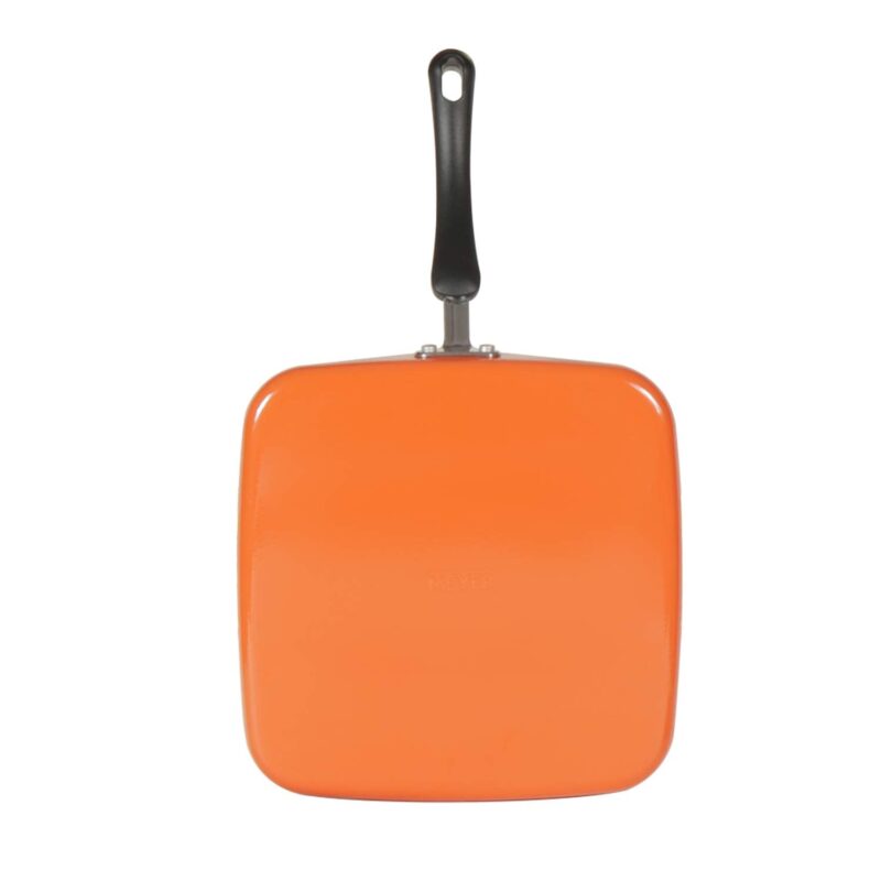 Meyer Non Stick Aluminium Square Tawa, 28 cm, Orange - Image 2