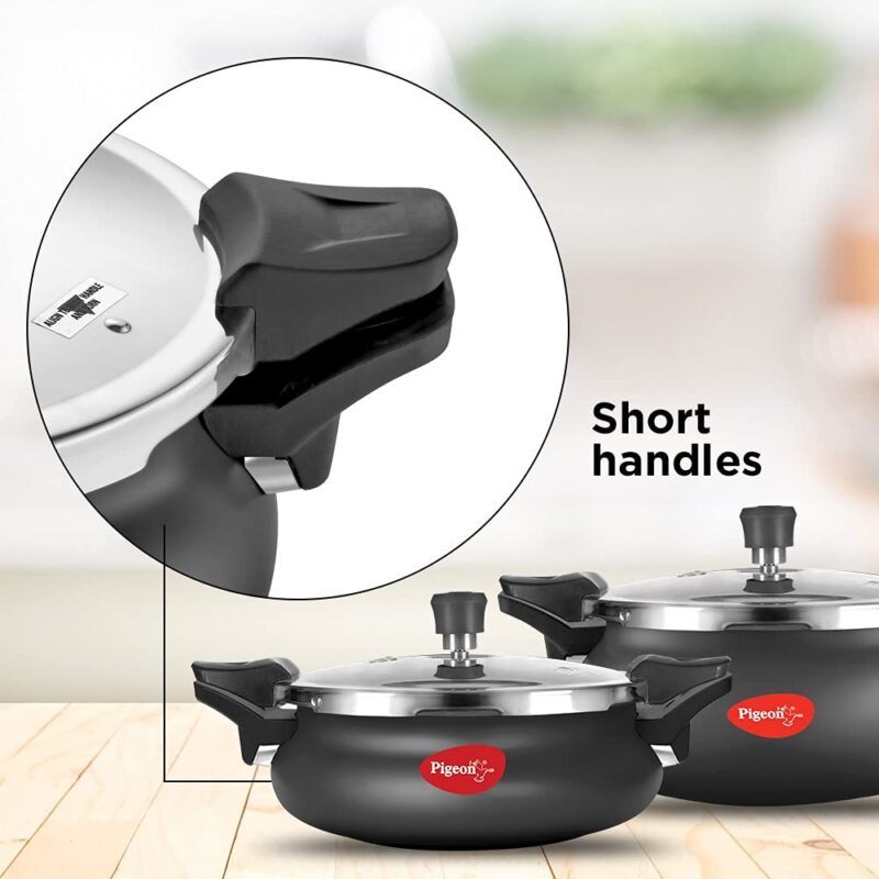 Pigeon by Stovekraft All in One Value Pack Hard Anodized Cooker Set, 5-Pieces, Black - Image 9