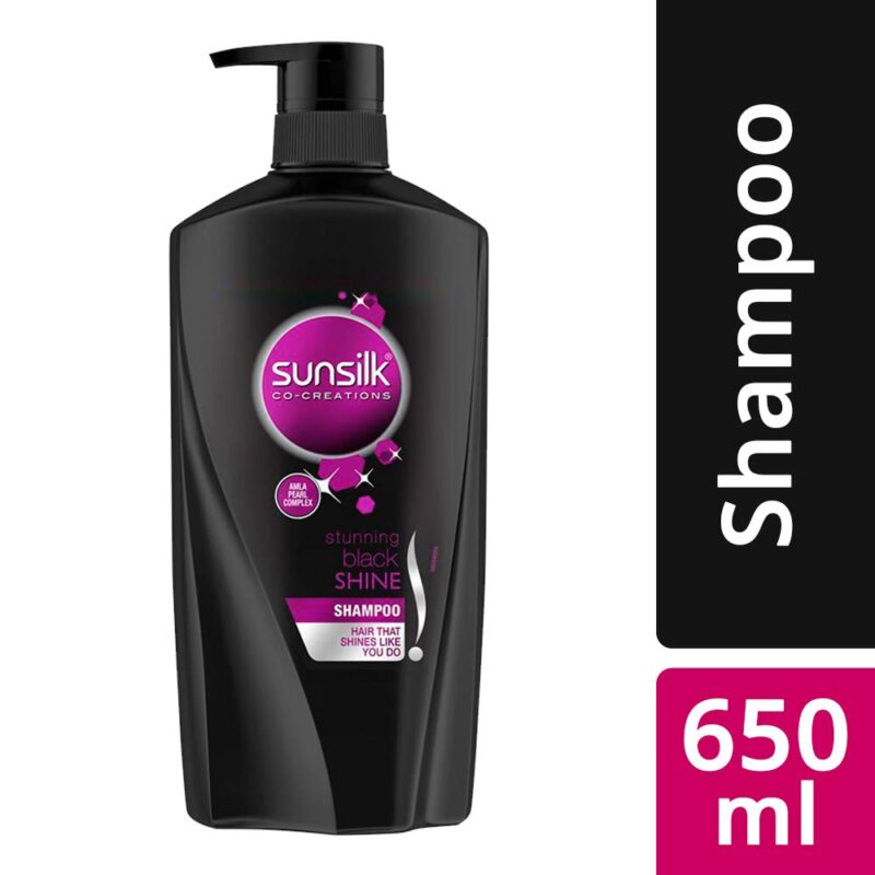 Sunsilk Stunning Black Shine Shampoo, With Amla Pearl Extract, 650 ml - Image 8