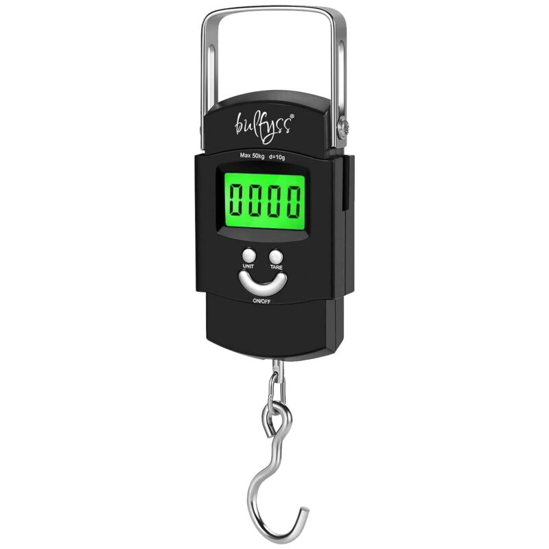 Bulfyss by UrbanFix Electronic 50Kgs Digital Luggage Weighing Scale - Black | Bag Weighing Scale for Luggage | Spring Balance | Weight Machine for Luggage