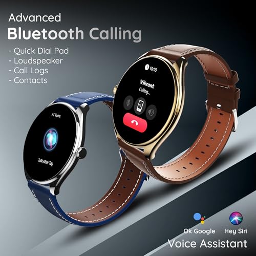 Pebble Royale Legend 1.43" AMOLED Display, Slimmest Design, Bluetooth Calling, Premium Built, Always On Display, Multi Sports Mode, Health Suite, Smart Calculator (Brown) - Image 5