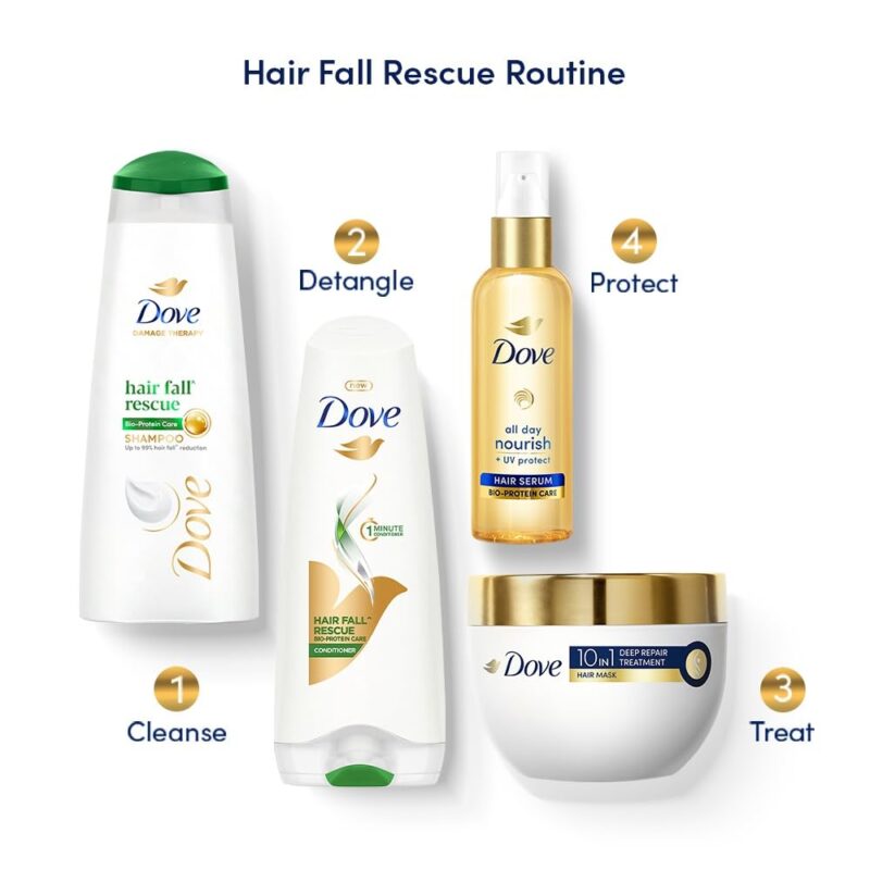 Dove Hair Fall Rescue Shampoo For Weak Hair, 1 Ltr - Image 3