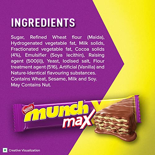 24x Nestle Munch Max Chocolate Coated Crunchy Wafer (24 Units, 42g each) Box - Image 4