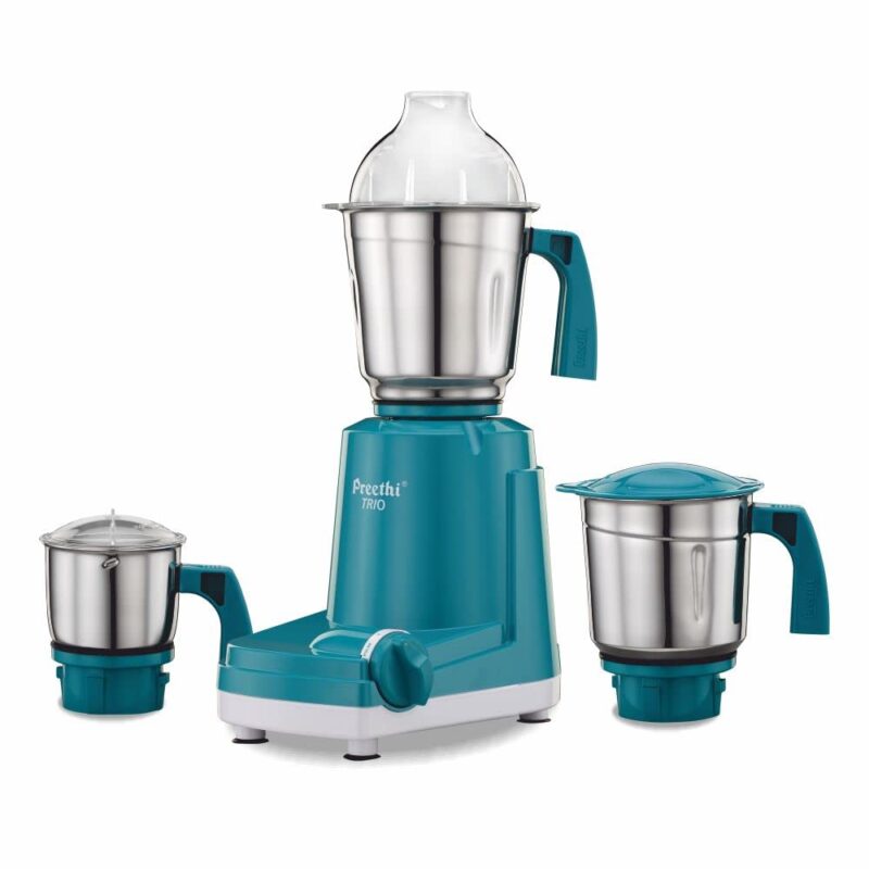 Preethi Trio mixer grinder 500 watt 3 Jars, transparent, Medium (Trio MG 158)