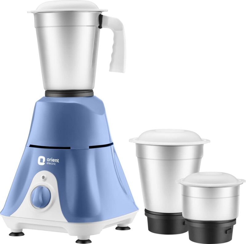 Orient Electric Stainless Steel Sprint Super 3 Jar 500W Mixer Grinder.(Mgss50B3/Blue & White) - Image 3