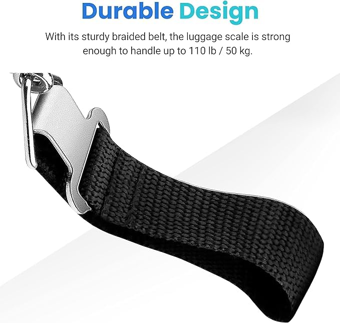 Themisto TH-WS11 Digital Luggage Scale with Target Value Setting (50kg), Silver - Image 8