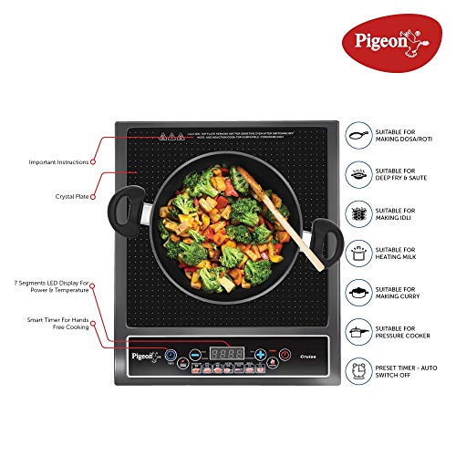 Pigeon by Stovekraft Cruise 1800 watt Induction Cooktop (Black) - Image 5