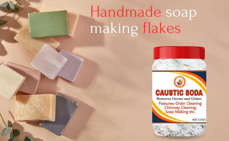 RICH FOX® Caustic Soda for Soap Making, Drain Cleaning, Chimney Cleaning– Fast-Acting Formula to Clear Blockages Instantly – Best Chimney & Drain Cleaner Flakes and Soap Making Flakes- 450 Grams - Image 5