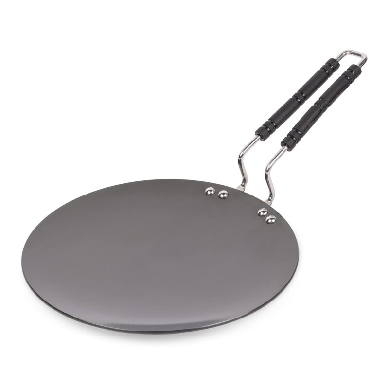 Cello Hard Anodized Aluminium Concave/Paratha/Roti Tawa (28cm), Black (3MM Thickness) - Image 7