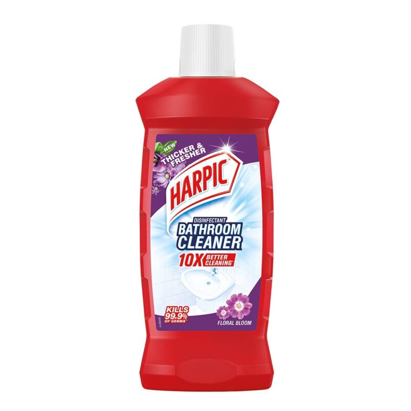 Harpic Flushmatic In-Cistern Toilet Cleaner Blocks, Marine - 150 g | Lasts Upto 240 Flushes & Disinfectant Bathroom Cleaner Liquid, Floral - 1 L | India's # 1 Bathroom Cleaner - Image 6