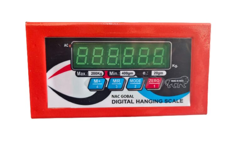 Nac Global Hanging Weighing Scale 200kg Mini Crane scale Electronic Digital Weight Machine for Luggage Agriculture Fishing Scrap Electronic Weighing Scale crane scale 200kg weight machine for cyliners - Image 4