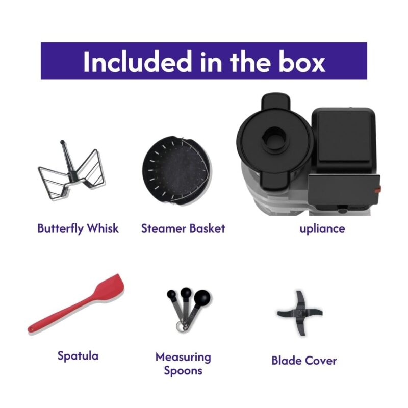 Upliance delishUp, AI Cooking Assistant with unlimited recipes from around the world | WiFi & built-in 8 inch Touch screen | Automated Chop, Saute, Stir, Knead, Steam And Cook - Image 4