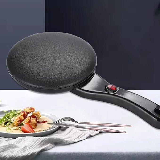 Dosa Maker Auto Power Off Electric Crepe Maker Hot Plate Cooktop Non-Stick Automatic Temperature Control,600 Watts, Black - Image 3