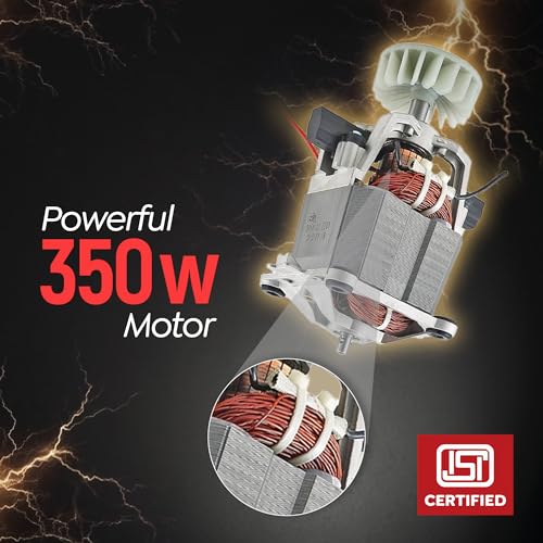 Prestige Iris Nutri-Mix 350W Mixer Grinder with 2 Multipurpose Jars|Compact Design|Dual Safety Inter-Lock System|Extra Lids for Storage|Back & Grey - Image 7