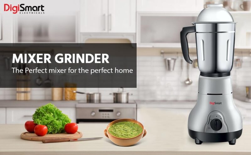 DigiSmart Kitchen Mate Powerful 600 Watt Mixer Grinder (Gray and Black) | 2 Jar | Comes With 2 Year Warranty (BLACK & GRAY) - Image 6