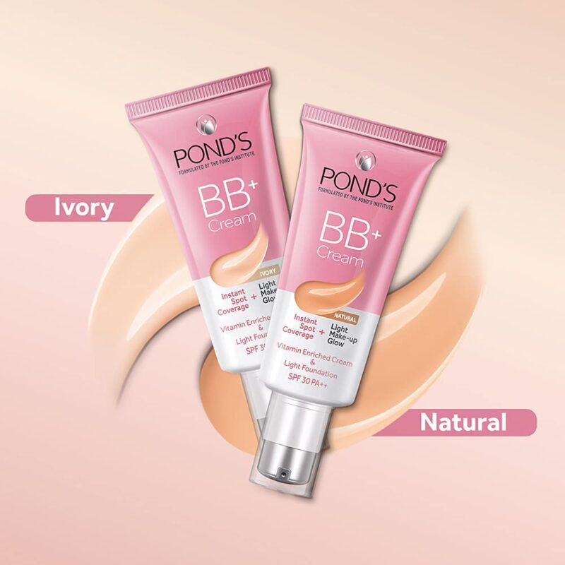 POND'S BB+ Cream, Instant Spot Coverage + Light Make-up Glow, Ivory 30g - Image 2