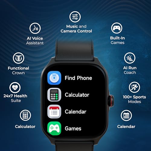 Titan Zeal Premium Fashion Smartwatch|1.85" AMOLED Display with AOD|390 * 450 Pixel Resolution|Functional Crown|SingleSync BT Calling|Advanced Chipset|100+ Sports Modes & Watchfaces IP68 (Mesh Strap) - Image 4