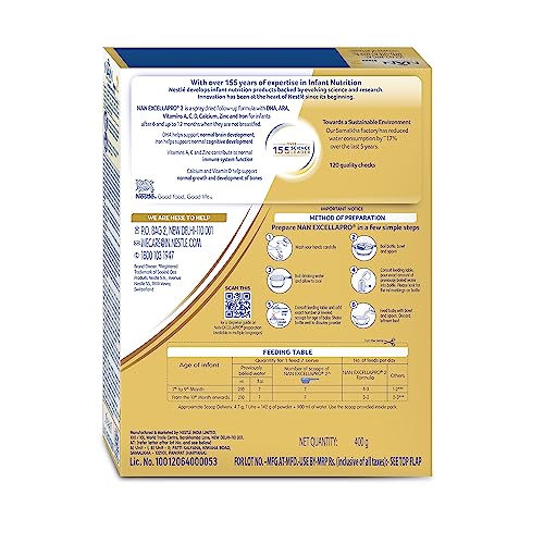 EXCELLAPRO Nan Stage 2 Follow-Up Formula Milk Powder For Babies (After 6 Months), - With Dha-Ara, 400G Bag-In-Box Pack, Infant - Image 11