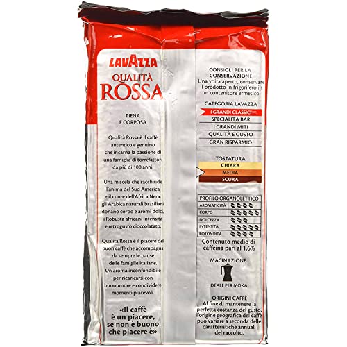 4x Lavazza Qualita Rossa Ground Coffee Pouch, (Pack of 4 - 250 g each) - Image 14