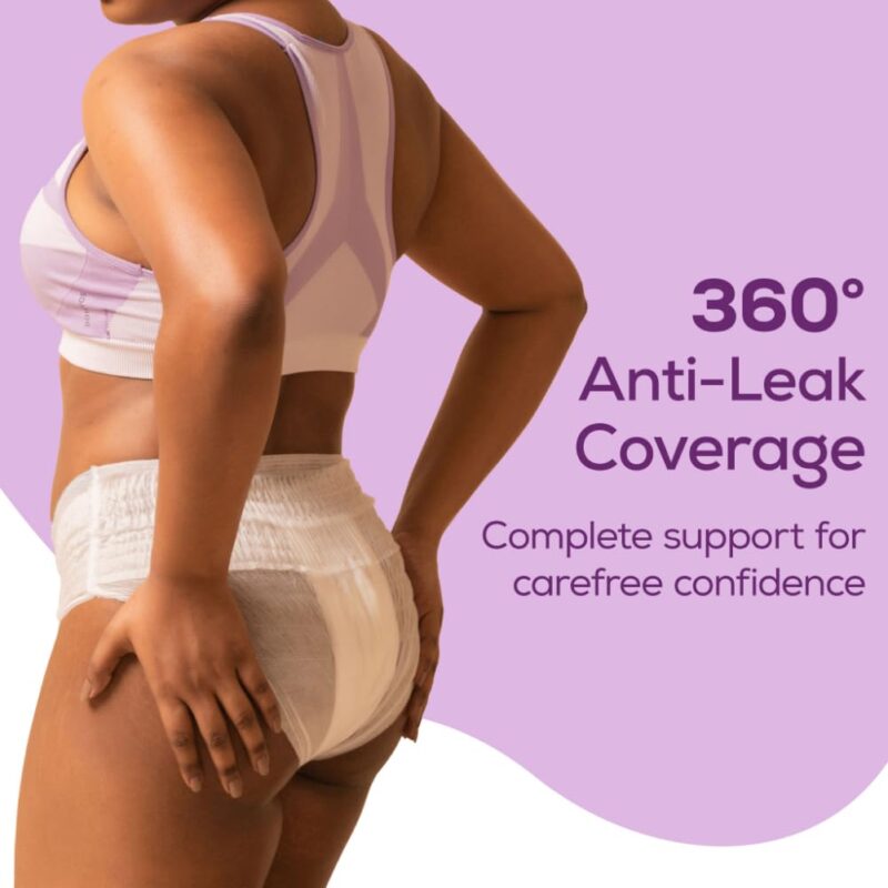 Evereve Ultra Absorbent Disposable Period Panties, M-L, 10's Pack, 0% Leaks, Sanitary Protection For Women & Girls, Maternity Delivery Pads, 360 Degree Protection, Postpartum & Overnight Use, Heavy Flow - Image 7