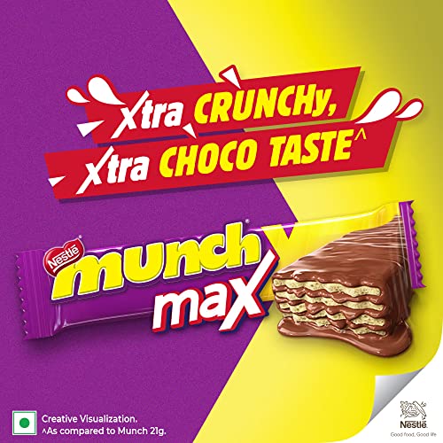 24x Nestle Munch Max Chocolate Coated Crunchy Wafer (24 Units, 42g each) Box - Image 3