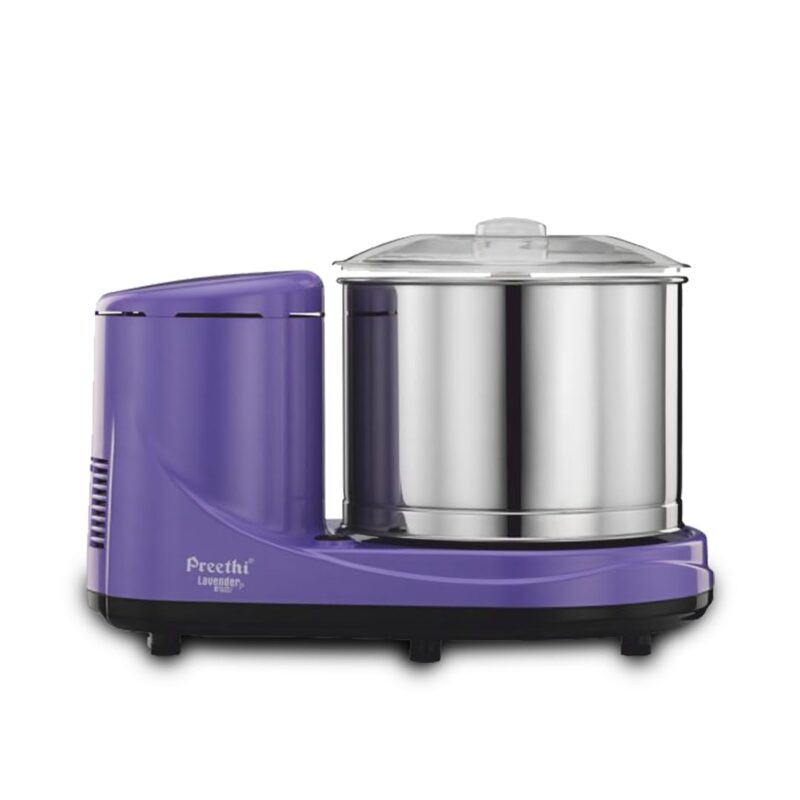Preethi Wet Grinder|150W 2L Stainless Steel Table Top Wet Grinder|Ideal for Making South Indian Batter in Your Kitchen (Lavender)