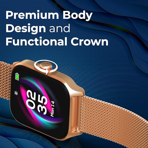 Titan Zeal Premium Fashion Smartwatch|1.85" AMOLED Display with AOD|390 * 450 Pixel Resolution|Functional Crown|SingleSync BT Calling|Advanced Chipset|100+ Sports Modes & Watchfaces IP68 (Mesh Strap) - Image 2