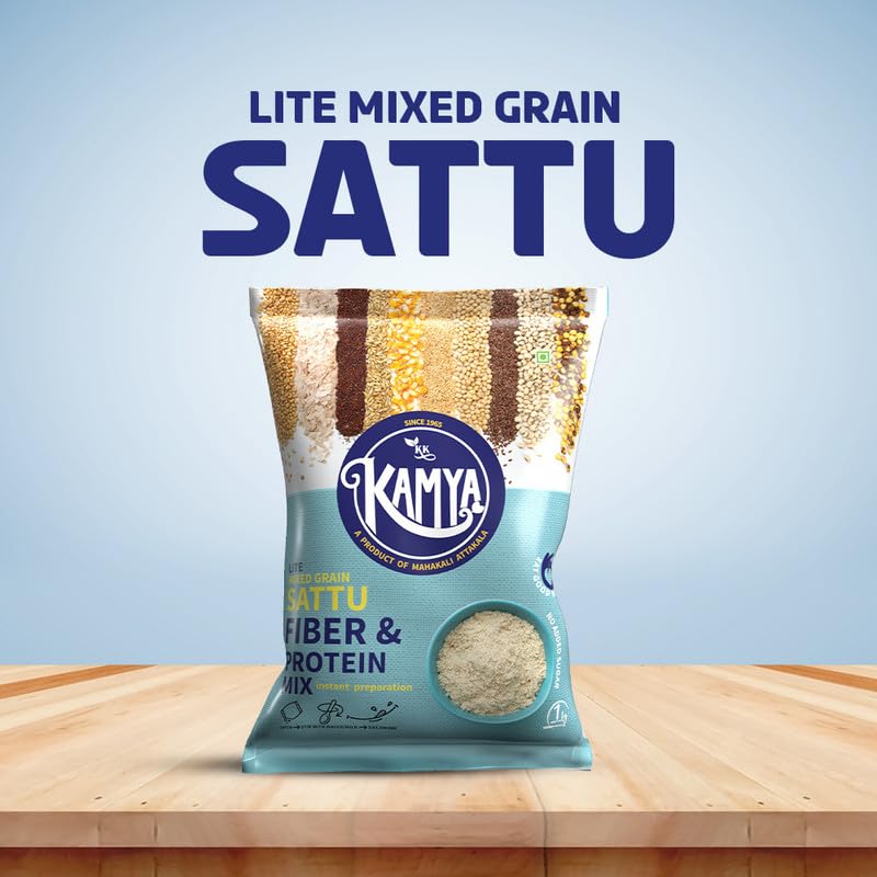 KK Kamya Lite Mixed Grain Sattu | Natural Powder with High Protein | No Added Sugar | Instant Sattu Drink (Pack of 2, 2Kg.) - Image 5