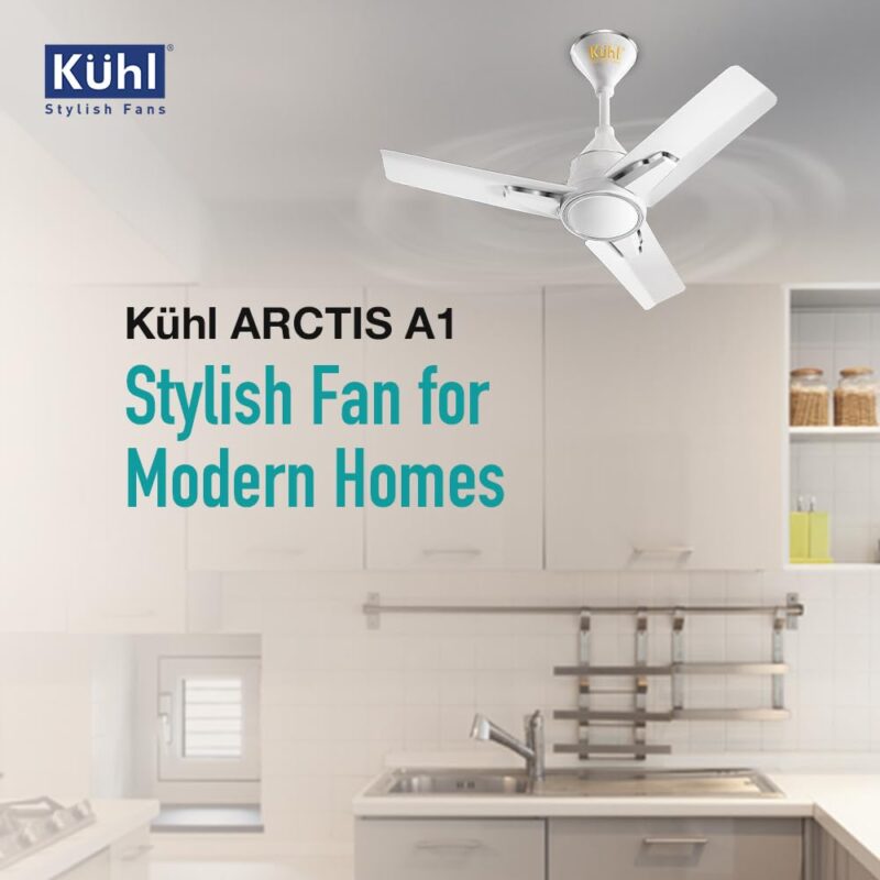 KUHL Arctis A1 600 mm BLDC 65% Power Saving BLDC Ceiling Fan With Remote | BEE 5 Star Rated & ISI Marked | High Air Flow | 5 Year Warranty on Motor | White - Image 6