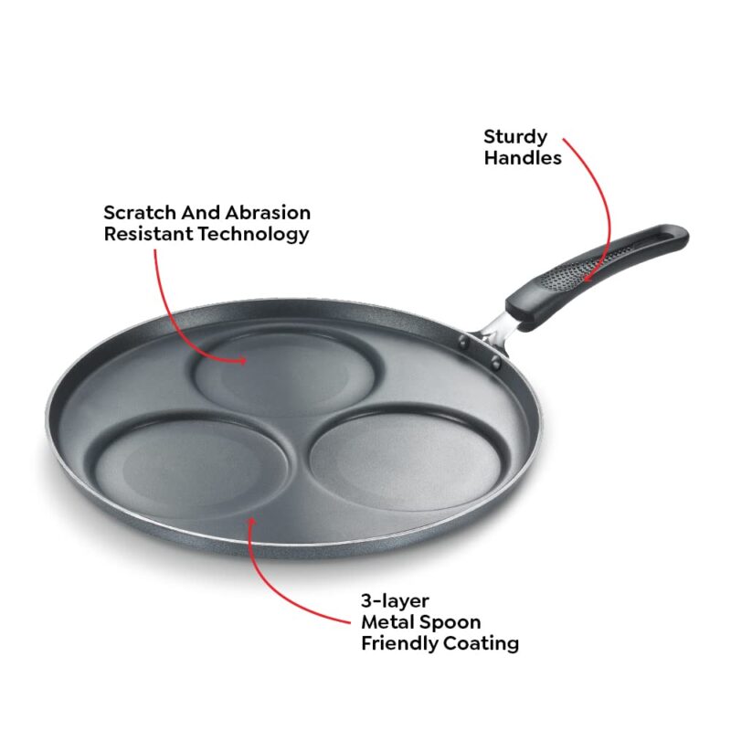 Prestige Omega Select Plus Set Dosa Tawa|Scratch & Abraison Resistant|3 Layers Metal Spoon Friendly Coating|Sturdy Handle|1 Year Warranty - Image 6