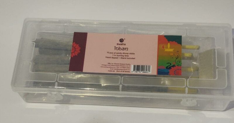 Swaha Candy Loban Stick (Set of 10), Long Lasting Earthy Fragrance Incense Sticks - Pack of 1 - Image 3
