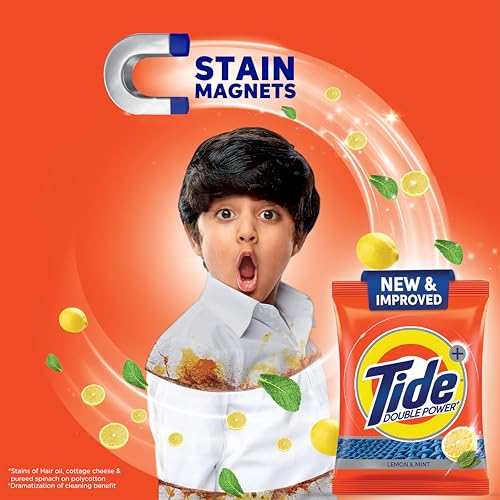 Tide Plus Detergent Washing Powder with Extra Power Lemon and Mint Pack - 500 g - Image 9