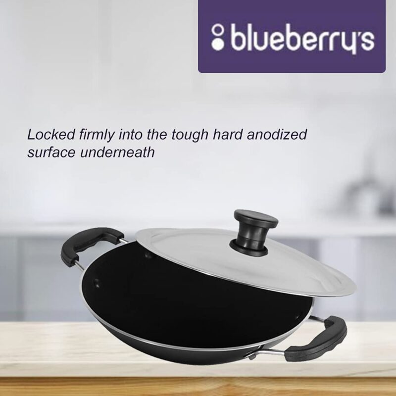 Blueberry's Nonstick Appachatty+Frying Pan 24cm Induction Base,Made in India - Image 2