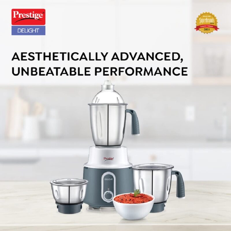 Prestige Delight Mixer Grinder 750 W (With 3 Stainless Steel Jars) - Image 4